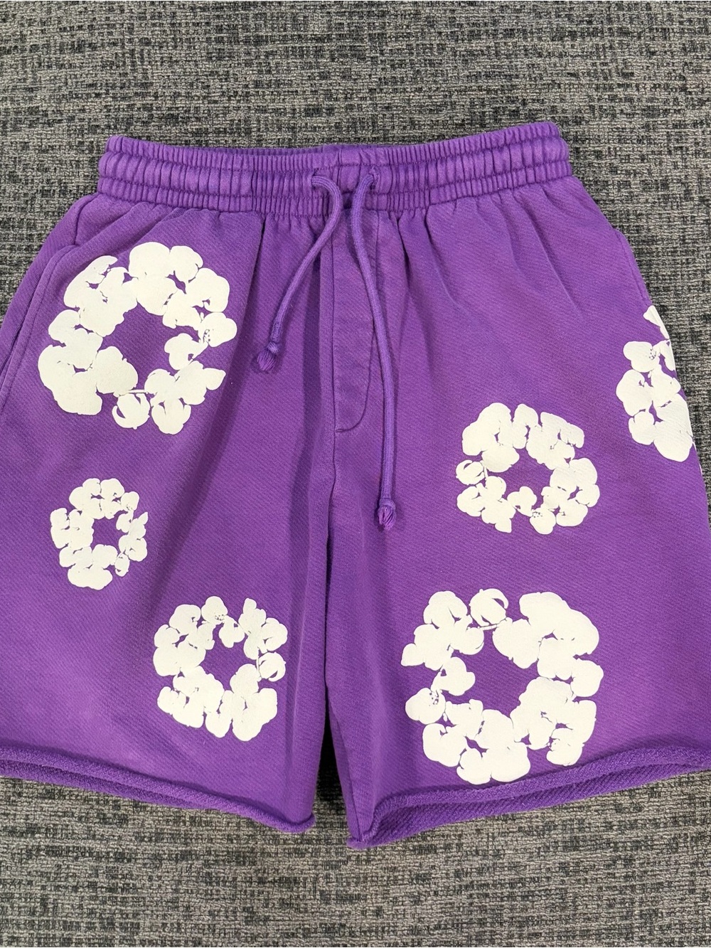 DENIM TEARS Purple Floral Graphic Men's Shorts